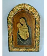 &quot;Madonna and Child&quot; Handmade Modern Armenian Icon , Mixed Media, Golden ... - $1,309.85 MXN