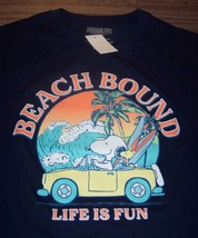 Peanuts Snoopy &amp; Woodstock Beach Bound Life Is Fun T-Shirt Mens 2XL Xxl New - £15.77 GBP