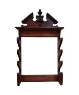 4 Place Sword Rack with Pediment Top, Solid Alder wood dark cherry finish - $2,775.07 MXN