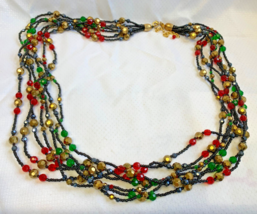 Vtg Joan Rivers Classics Necklace 35&quot; Fine Jewelry Multistrand Beaded Je... - £23.86 GBP