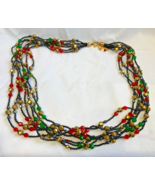 Vtg Joan Rivers Classics Necklace 35&quot; Fine Jewelry Multistrand Beaded Je... - £23.59 GBP
