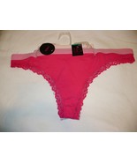 No Boundaries Women&#39;s Thongs 3 Pair Size X-Large (8) Fuchsia Lavander Pink - £8.95 GBP