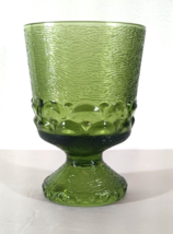 Monterey Green Glass Wine Water Goblet 5 1/2&quot; Brockway Glass Co - £6.60 GBP