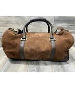 Marlboro Real Leather Rugged Duffle Bag In Brown | Large - £189.48 GBP