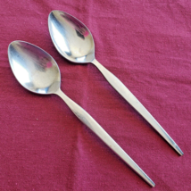 2 Ekco Epic Custom Prince Stainless Oval Soup Spoons Japan 7.5&quot; - $11.87