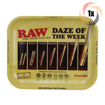 1x Tray Raw Large Metal Smoking Rolling Tray | Daze Of The Week Design - £13.91 GBP