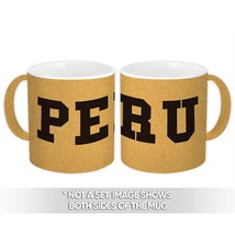 Peru : Gift Mug Flag College Script Calligraphy Country Peruvian Expat - £12.45 GBP