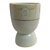 Antique Hand Painted Nippon Porcelain Egg Cup – Gold Beaded Scroll &amp; Flo... - $21.60