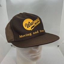 Vintage Warners Moving &amp; Storage Hat Cap Snap Back Brown Mesh Trucker Since 1903 - £15.68 GBP