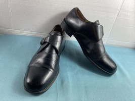 French Shriner Monk strap Oxford Men 11.5M Tilton Shoes Black Leather Ca... - $49.32