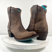 NEW Lane PJ PLAIN JANE Short Brown Cowboy Bootie Womens 7.5 Ankle Western Boots - £139.72 GBP