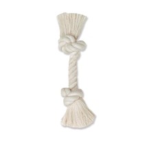 Mammoth Pet Products 100% Cotton Rope Bone Dog Toy White 1ea/9 in, SM - £3.91 GBP