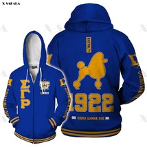 ??? Sigma Gamma Rho Pattern 2022 3D Printed Hoodie Man Women Highest Quality Pol - £65.68 GBP