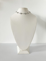 Mother of Pearl Quatrefoil Princess Necklace in Silver - £95.92 GBP