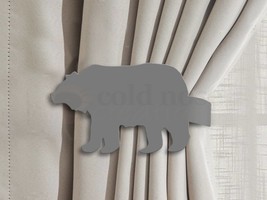 Lodge Theme Bear Drapery Holdback in Black Rust or Unpainted - $39.00