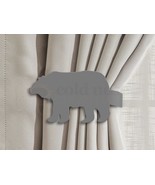 Lodge Theme Bear Drapery Holdback in Black Rust or Unpainted - $39.00