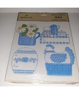 Vintage 70s Hallmark Stickers Seals To/From Blue Kitchen NEW Daisies Chi... - £7.89 GBP