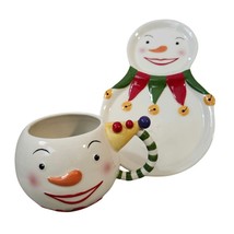 Set 2 Department 56 Snowman Tray Plate and Coffee Mug Clown Circus - $25.22