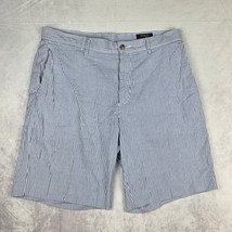 Ralph Lauren Seersucker Shorts Men’s 32 Blue Stripe Flesh Pony 9&quot; Inseam... - $31.18