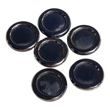 Lot 6 Buttons Vintage Metal Brushed Black Silver  12 mm Diameter Shank - £3.95 GBP