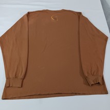 Carhartt K214 BRN Men's Brown Long Sleeve Graphic T-Shirt Hard At Work Size XL image 2