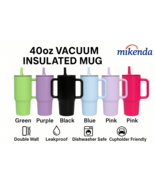 40oz Vacuum Insulated Tumbler Mug with Handle &amp; Straw Lid | Leakproof Tr... - $23.75+