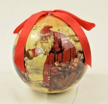 Saint Nicholas Giving Presents 3 inch Round Christmas Ornament Santa Vintage - £9.89 GBP