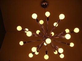 Sputnik Starburst Light Fixture Chandelier Polished Brass Ceiling Pendent Lamp - £733.42 GBP