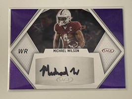 2023 SAGE High Series Auto Red Michael Wilson RC Auto Blue A-MW Stanford Rookie - £7.50 GBP
