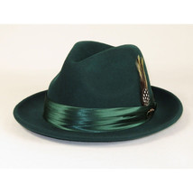 Men Bruno Capelo Hat Australian Wool Crushable Fedora Giovani Un116 Hunter Green image 4
