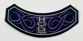 2004 HOG Harley Davidson Owners Group Patch Badge Jacket Wings Rocker Black - $184.34 MXN