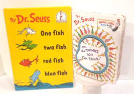 2 Dr. Seuss Books: Oh, The Things You Can Think! &amp; One Fish Two Fish Hardcovers - £10.89 GBP