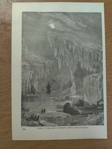 Scene in the Arctic Regions 1900 Vintage Print 7&quot; x 10&quot; Among the Icebergs - $12.42 CAD