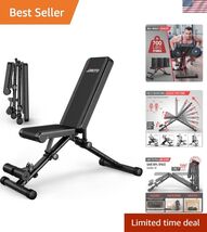 Adjustable Weight Bench 8x4x3x2 Positions- 700 Pounds Load Foldable Stre... - $195.52