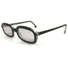 Vintage la Eyeworks Sunglasses TROT 789 Black Clear Oval Thick Rim Purpl... - £54.30 GBP
