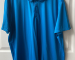 Eddie Bauer Free Dry Mens 2XL Teal Short Sleeve Blue Golf Polo - $12.93