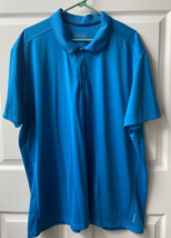 Eddie Bauer Free Dry Mens 2XL Teal Short Sleeve Blue Golf Polo - £9.57 GBP