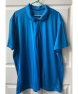 Eddie Bauer Free Dry Mens 2XL Teal Short Sleeve Blue Golf Polo - £10.30 GBP