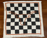 University of Texas Longhorns Cotton Fabric Checkers / Chess Board w/ Bi... - £11.81 GBP