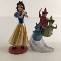 Disney Princess Snow White Deluxe PVC 3" Figures Topper Fairy Godmothers Lot - £23.63 GBP