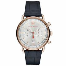 Emporio Armani AR11123 Aviator Mens Chronograph Stainless Steel Watch + Gift Bag - $119.92