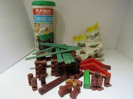 1974 Playskool Lincoln Logs by Milton Bradley Scout - In Original Container - - £26.90 GBP