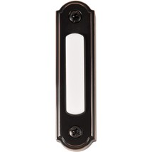 Led Lighted Metal Door Chime Push Button (Oil-Rubbed Bronze) | Surface M... - £23.58 GBP