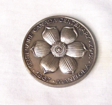 1867 - 1967 Vintage Manitoba Canada Centennial Medallion Coin Token - £7.90 GBP