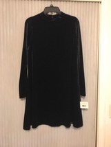 Falls Creek LS Mockneck Velour Dress Size M Ships N 24h - $42.55