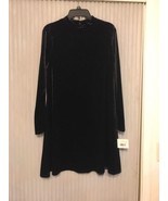 Falls Creek LS Mockneck Velour Dress Size M Ships N 24h - $58.35 CAD