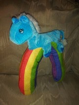 National Prize &amp; Toys Blue Horse On Rainbow Plush 13&quot; Stuffed Animal Pony Toy... - £14.85 GBP