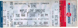 NSYNC Vintage Ticket Stub &#39;N SYNC Toronto 1999 Maple Leaf Gardens Justin Timberl - $7.77