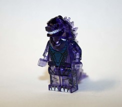 Minifigure Custom Toy Clear Purple Godzilla Monster Horror - £5.58 GBP