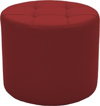 Factory Direct Partners&#39; Tufted Round Accent Ottoman In Crimson, 14045-186, Is A - £107.74 GBP